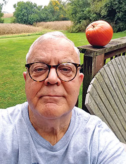 Norbert Schott draws closer to God on an autumn afternoon at his rural Indiana home. (Submitted photo)