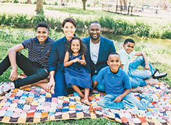 Vanessa and LaDarius Mathis have found a home for their family at Our Lady of the Greenwood Parish in Greenwood. Here, the couple poses for a family photo with their children, LaDarius, Jr., left, Madison, Christian and Bryce. (Submitted photo)